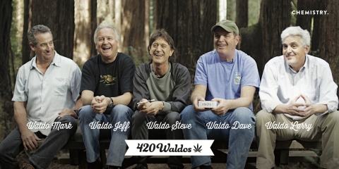 The Waldos (pictured here) coined the term 420 way back in the early '70s. And they've teamed up with Chemistry again to release 1971: A Vintage Cannabis Experience. This year’s special release full-spectrum vape cartridge features the throwback strain Panama Red. (Photo: Business Wire)
