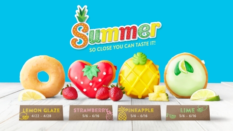 Tastes of summer arrive at KRISPY KREME® with return of Lemon Glaze and new Fruit-Inspired Collection. For Krispy Kreme and our fans, summer is so close you can taste it. Literally! (Photo: Business Wire)