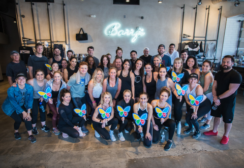 The LadyGang trio of Becca Tobin, Keltie Knight and Jac Vanek hosted a class at Barry's Bootcamp in Venice, Calif. It was one of 47 events held in support of the Children's Hospital Los Angeles Fourth Annual Make March Matter campaign. (Photo: Business Wire)