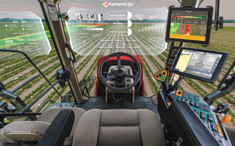 Farmers Edge new In-Cab Tool delivers a seamless digital experience from the office to the cab. (Pho ... 