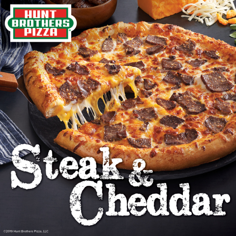 Hunt Brothers® Pizza's new limited time offer, Steak & Cheddar Pizza, is available now at participating stores while supplies last. (Photo: Business Wire)