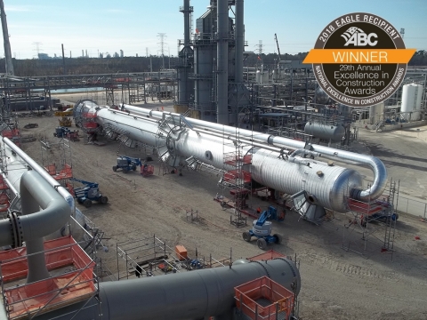 ABC presented S & B with a National Excellence in Construction® Eagle Award for the Lone Star NGL Frac V project. S & B performed engineering, procurement and construction for a new 120,000 BPD NGL fractionation unit in the Mont Belvieu, Texas NGL processing hub. (Photo: Business Wire)
