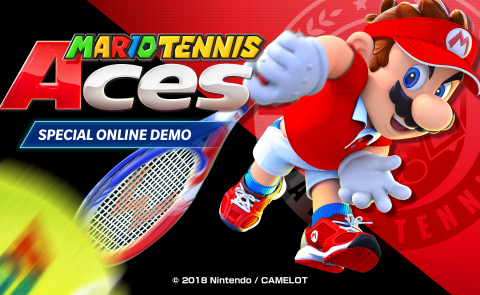 Get ready to swing into action with the Mario Tennis Aces: Special Online Demo, which is active only from noon PT on April 26 to 9 p.m. PT on April 28. (Graphic: Business Wire)
