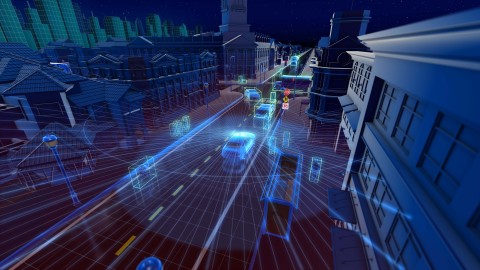 Velodyne lidar sensors can simultaneously locate the position of people and objects around a vehicle and assess the speed and route at which they are moving. (Graphic: Business Wire)
