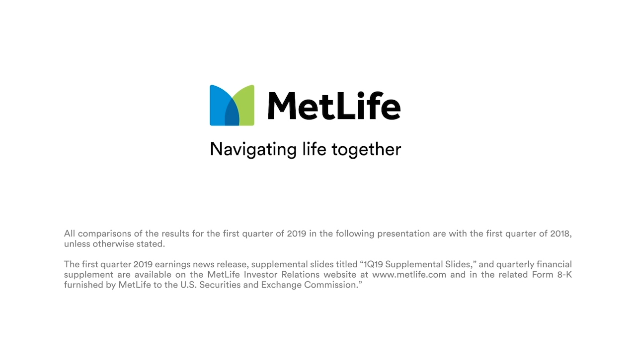 MetLife CFO John McCallion Provides First Quarter 2019 Financial Update (Video: Business Wire) 