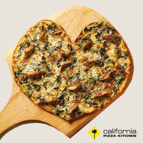 California Pizza Kitchen is celebrating moms all Mother's Day weekend long with Heart-Shaped Pizzas May 9-12. Pictured: Roasted Artichoke + Spinach Pizza (Photo: Business Wire)