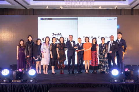 COACH Hong Kong staff at HR Asia awards presentation ceremony with William Ng, Group Publisher/Edito ... 