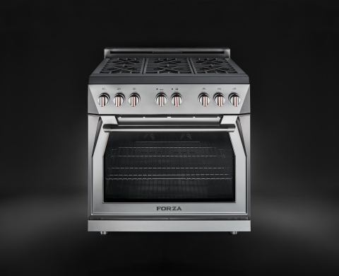 The initial Forza product lineup includes 30- and 36-inch pro-style gas ranges in seven bold color o ... 