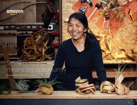 The 2019 Amazon SMB Impact Report highlights how millions of small and medium-sized businesses are growing with Amazon. (Photo: Business Wire)