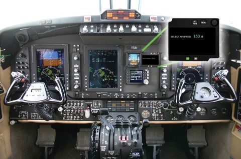 King Air with IS&S ThrustSense® A/T Control Panel Installed (Photo: Business Wire)