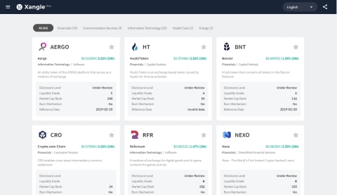 Xangle (https://xangle.io), a public data disclosure service developed by CrossAngle (Graphic: Business Wire)