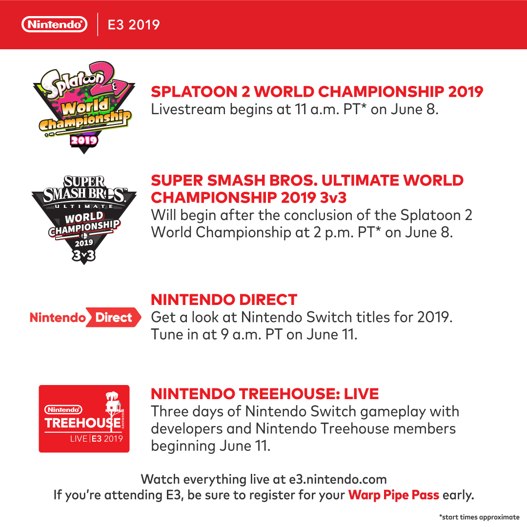 Nintendo's Plans for E3 2019 Include Nintendo Direct, Competitions, Nintendo  Treehouse: Live