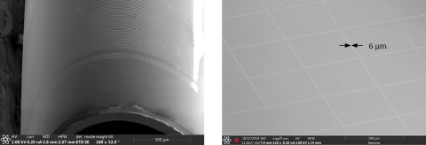 Electrically conductive silver lines printed on a flexible foil using the XTPL technology. Due to the highest transparency of structures obtained with XTPL additive method, their excellent electrical conductivity parameters and mechanical flexibility our solution can potentially be applied as an alternative in transparent metal mesh manufacturing. (Photo: Business Wire)