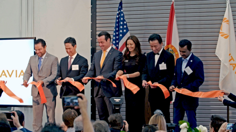 Sintavia's grand opening was attended by over 150 customers and industry partners on May 9th, 2019. From left to right, Mayor Josh Levy, City of Hollywood; Mr. Masaki Nakajima, CEO and President of Sumitomo Corporation of Americas; Brian Neff, Sintavia's Founder, CEO, and Co-Owner; Jana Neff, Sintavia's Co-Owner; Mr. Toyoyuki Sato, Corporate Officer of Taiyo Nippon Sanso Corporation; and Dr. Wazir Ishmael, City Manager of Hollywood, Florida. (Photo: Business Wire)