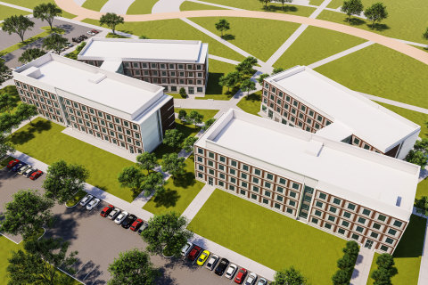  Rendering of 700-bed residence hall project for Florida A&M University (FAMU). (Photo: FINFROCK)