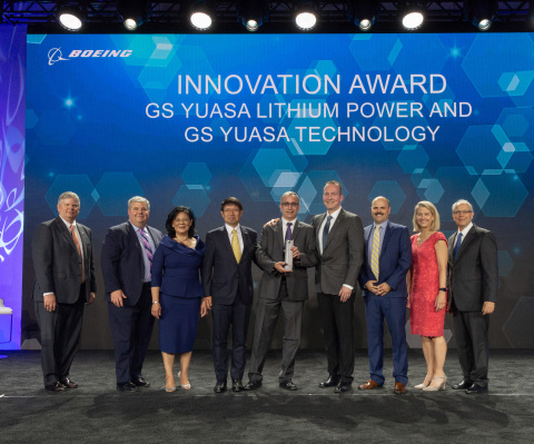 Boeing Awards GS Yuasa Lithium Power it's 2018 Supplier of the Year in the category of Innovation. (Photo: Business Wire)