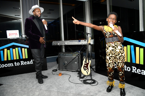 NEW YORK, NEW YORK - MAY 16: Wyclef Jean and DJ Switch Ghana perform onstage during the Room To Read 2019 New York Gala on May 16, 2019 in New York City. (Photo by Mike Coppola/Getty Images for Room to Read)