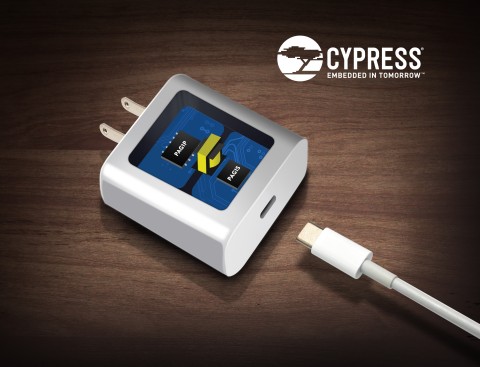 Cypress' PAG1 is a complete two-chip USB-C solution that integrates the primary, secondary, and USB PD controller components together for increased efficiency and reliability (Photo: Business Wire)