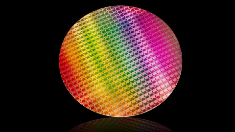 A photo released May 28, 2019, at Computex 2019 shows a 10th Gen Intel Core processor wafer. 10th Gen Intel desktop processors unveiled at Computex enable fast, immersive experiences with up to 4 cores and 8 threads, up to 4.1 GHz max turbo frequency and up to 1.1 GHz graphics frequency. (Source: Intel Corporation)