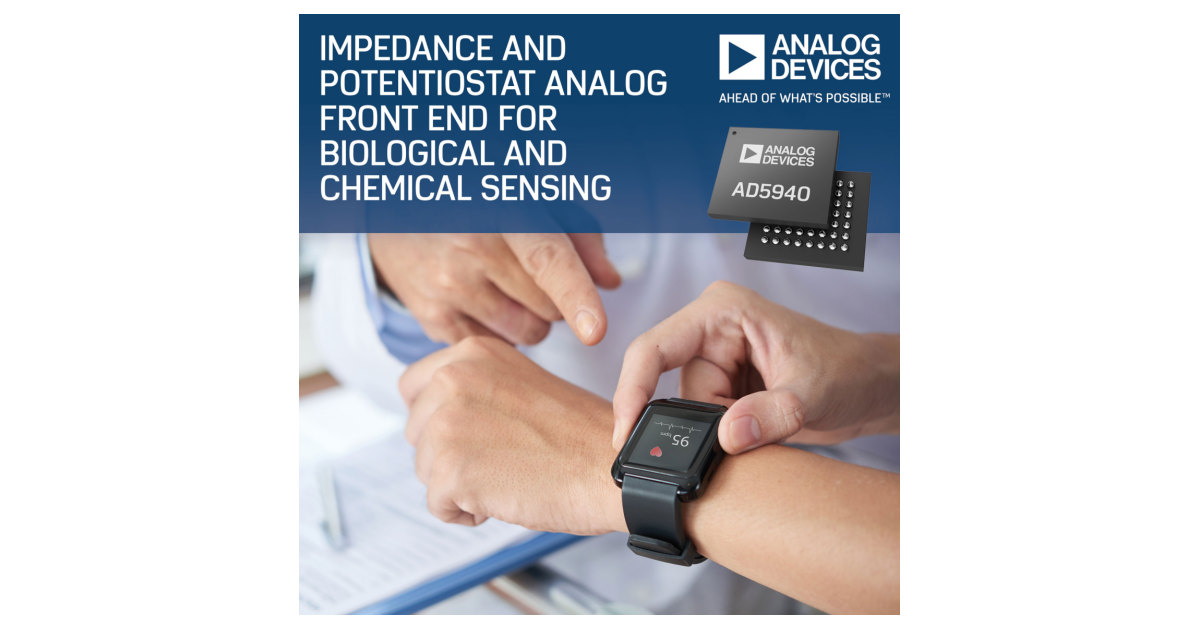 Analog Devices Announces New Impedance & Potentiostat Analog Front End