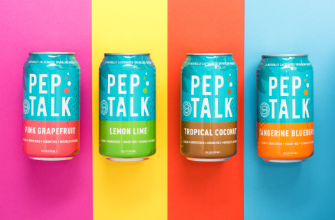 Pep Talk, a naturally-flavored, naturally caffeinated sparkling water, continues to expand its retail footprint throughout the U.S. The brand is expanding into 100 HEB stores in Texas, and will be in UNFI Warehouse stores in Minnesota, North Dakota, South Dakota and Wisconsin. Pep Talk will also be found in all Fresh Market locations. The product is sold online at www.drinkpeptalk.com. (Photo: Business Wire)