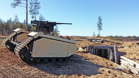 Milrem Robotics and ST Engineering demonstrated a beyond visual line of sight (BVLOS) combat UGV arm ... 