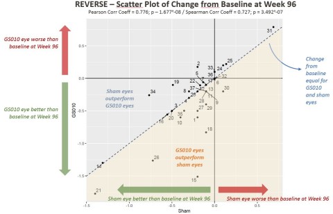 Figure 1. Visual Acuity Change from Baseline in LogMAR among REVERSE Subjects (Photo: Business Wire)