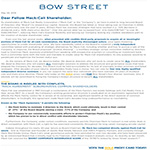 Bow Street Letter to Mack-Cali Shareholders