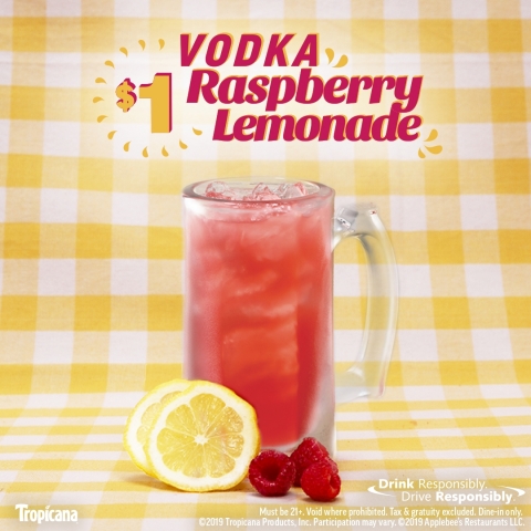 Sip Into Summer With Applebee's $1 Vodka Raspberry Lemonade (Graphic: Business Wire)