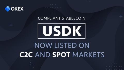 Compliant stablecoin USDK is now listed on OKEx fiat-to-token (C2C) and spot market (Graphic: Business Wire)