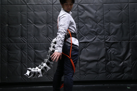 “Arque: Artificial Biomimicry-Inspired Tail for Extending Innate Body Functions” © 2019 Keio University Graduate School of Media Design