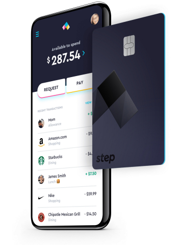 The Step card is linked to the Step mobile app which enables users to send and receive money instantly, shop online or in-store as well as leverage digital wallet platforms such as Apple Pay and Google Pay. (Photo: Business Wire)