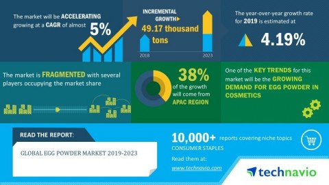 Technavio has published a new market research report on the global egg powder market from 2019-2023. (Graphic: Business Wire)