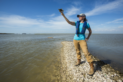 Julie Sullivan, coastal restoration project manager for the Nature Conservancy. Jerod Foster for T ...