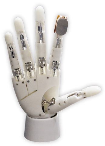 “Tactile hand” using e-Rubber sensors (image)(Photo: Business Wire)