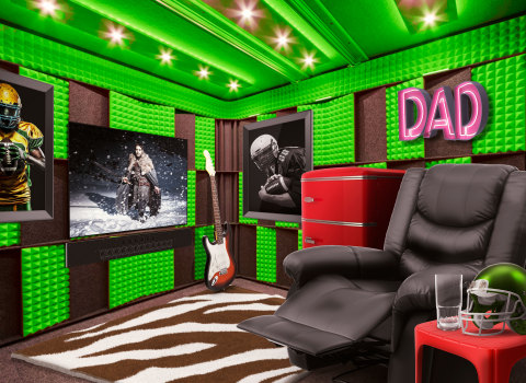 Groupon is giving you a once-in-a-lifetime opportunity to show your appreciation for Dad with the $60,000 fully furnished man cave of his dreams. https://gr.pn/mancave (Photo: Business Wire)