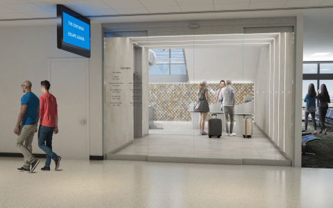 Rendering of the future Escape Lounge at Phoenix Sky Harbor International Airport (Photo: Business Wire)