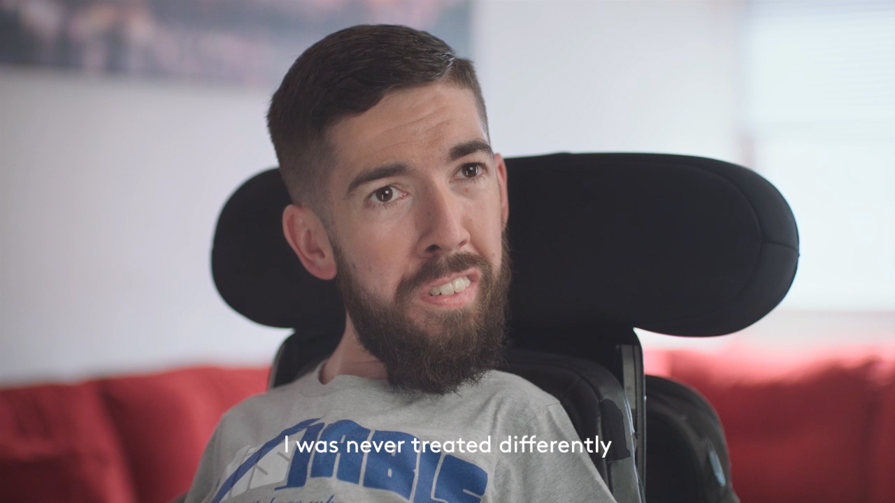 Jimmy Curran has Spinal Muscular Atrophy, a condition that affects the part of the nervous system that controls muscle movement, and was among the first customers to get the new X1 eye control technology. 