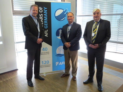 Pictured from left: Markus Philipp, Managing Director, AFL Germany; Kurt: Professor Dr.-Ing. Albert Moser of RWTH Aachen University (Photo: Business Wire)