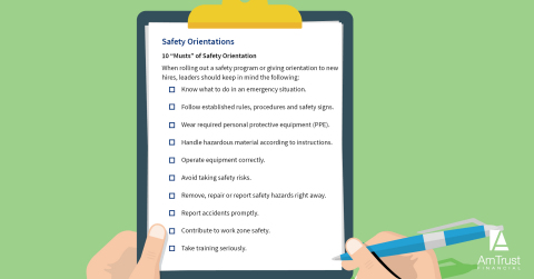 The 10 ‘Musts’ of Safety Orientation Programs (Graphic: Business Wire)