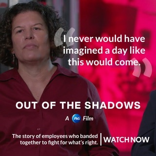 P&G, in partnership with Great Big Story, today released Out of the Shadows, a new film chronicling P&G’s journey of Lesbian, Gay, Bisexual and Transgender inclusion. The film highlights the employees who challenged the company and overcame adversity during the tumultuous 1990s and early 2000s. (Photo: Business Wire) 