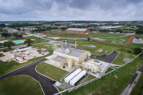 Pictured here, new central plant with microgrid and island mode capability providing 3.5 MW of elect ... 
