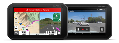 The new Garmin RV 785 GPS navigator adds a built-in dash camera for RV and camping enthusiasts. (Photo: Business Wire)