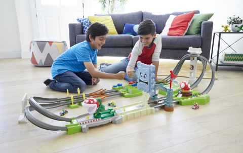 Three Hot Wheels Mario Kart game-inspired track sets will be available this summer. (Photo: Business Wire)