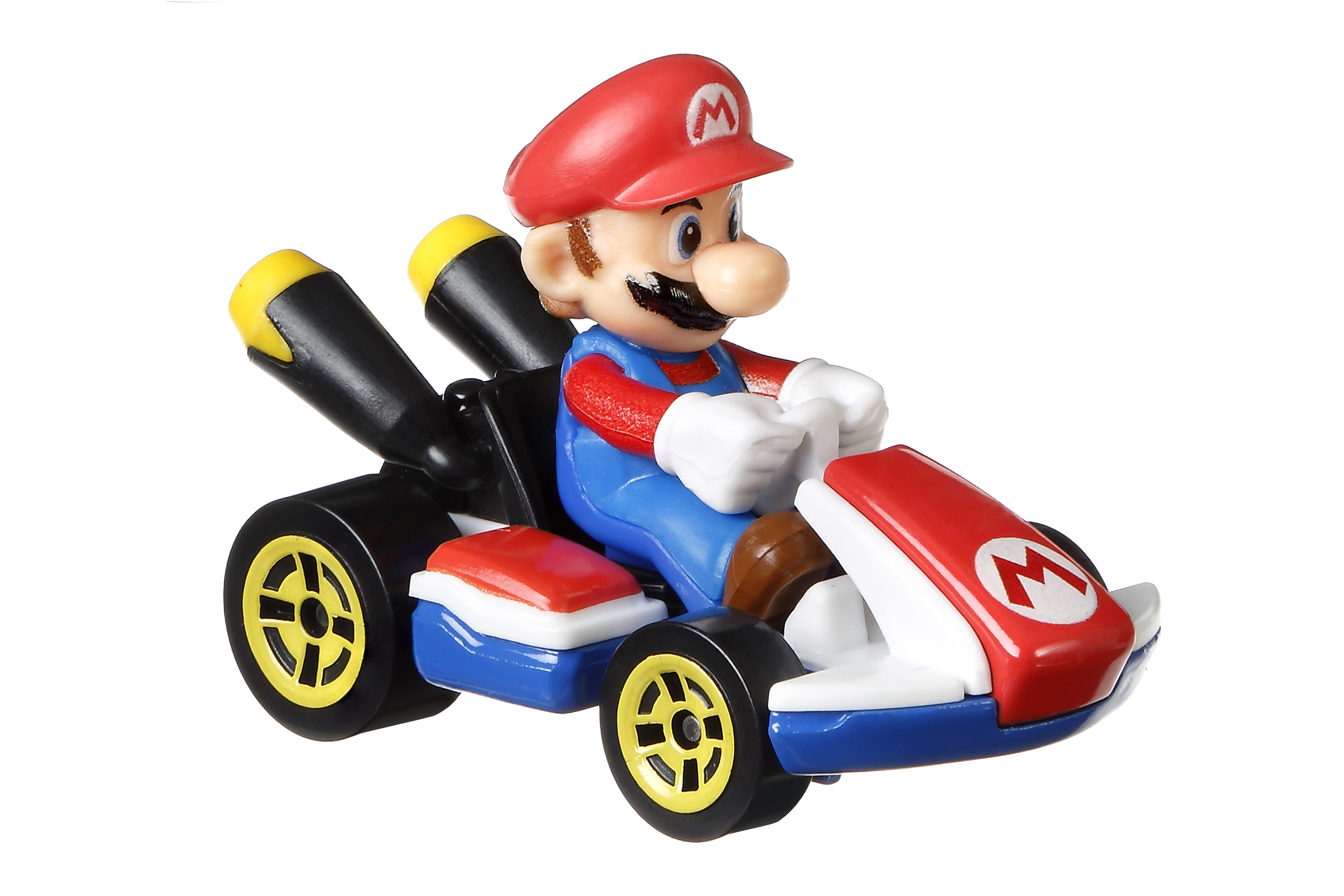Luigi Mario Kart Mini-véhicules Mario Coffret de Jeu pour Mini-Voitures avec Piste modulable Bowser et Yoshi Hot Wheels Mario Kart Chaos au château de Bowser avec Mini-véhicule Inclus 