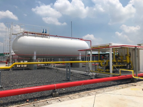 External appearance of the gas supply facility at the Phu My 3 Specialized Industrial Park. (Photo: Business Wire)