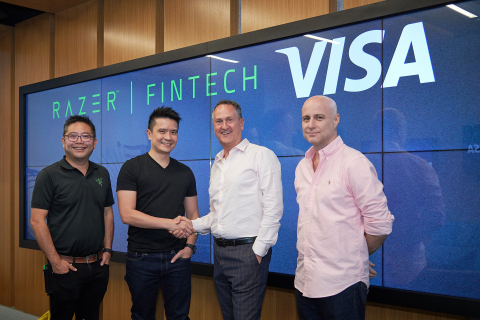 Razer Fintech and Visa Executives, including Razer Co-Founder, Min Liang-Tan. (Photo: Business Wire)