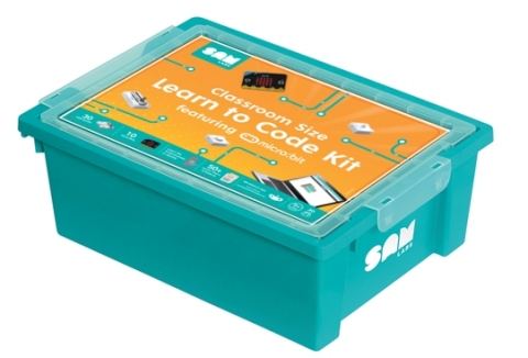 The new SAM Labs Learn to Code Course Kit for grades 4-8 is a block-based coding curriculum that integrates with micro:bit and Workbench. (Photo: Business Wire)