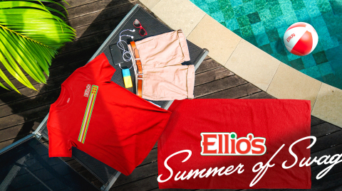 Ellio’s, a favorite American brand serving up iconic, rectangular pizza slices since 1963, recently launched its first online store, Ellio’s Coolectables, and kicked off the Summer of Swag. (Photo: Business Wire)