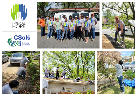 CSols, Inc. team members working on the Hands of Hope house. (Photo: Business Wire)